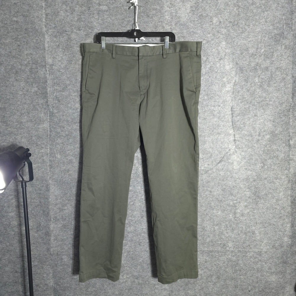 Banana Republic Aiden Slim Fit Pants Mens 40x32 Olive Green Chino Stretch Cotton